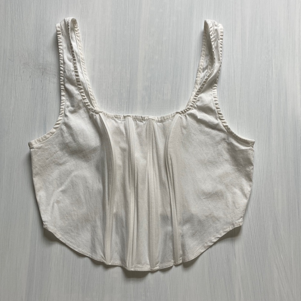 White corset crop